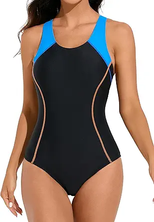 beautyin Women's One Piece Athletic Racerback Swimsuit Slimming Bathing Suit