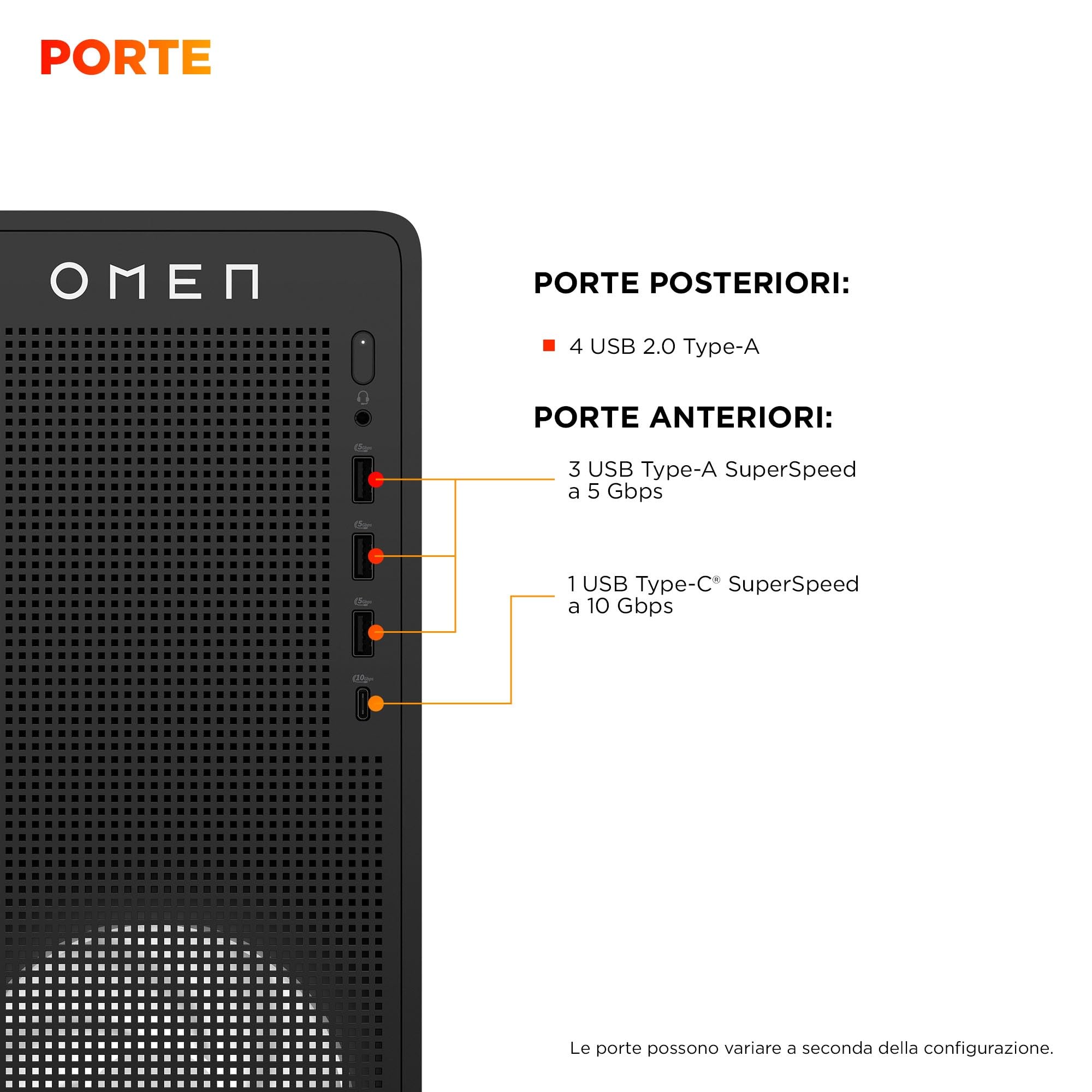 HP OMEN 16L TG03-0006sl, Desktop Gaming, Intel i7 14700F, Intel Evo, 32GB RAM, 1TB SSD, NVIDIA RTX 5060 8GB, Alluminio, 3 Mesi di PC Game Pass Inclusi, Windows 11, Nero