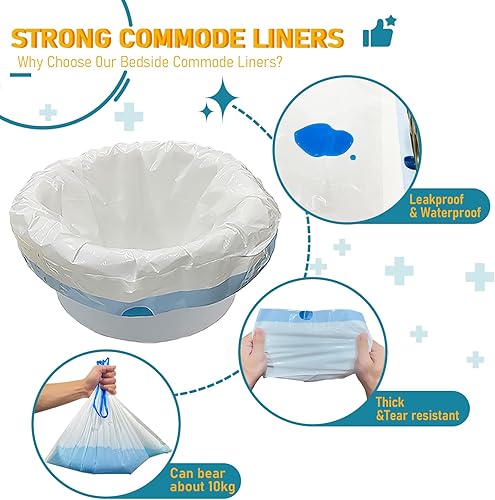 Miniatura 5 de Forros de cómoda con almohadillas absorbentes (paquete de 50)  Forros de cómoda de cabecera para cubo de cómoda  Bolsas desechables para adultos,