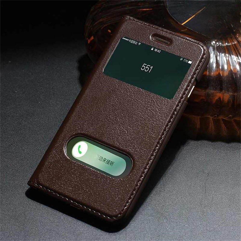 Housse iPhone 8 Plus marron avec rabat pour les déplacements quotidiens - 5