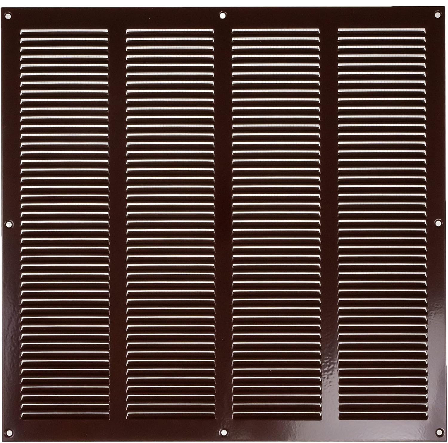 Vent Systems 400 x 400 mm / 16" x 16" Inch Vent Cover - Brown Galvanised Metal Vent Cover - Air Supply Ventilation Cover with Screen Mesh - Louvered HVAC Air Vent Covers for Bathroom, Home Office — image 1