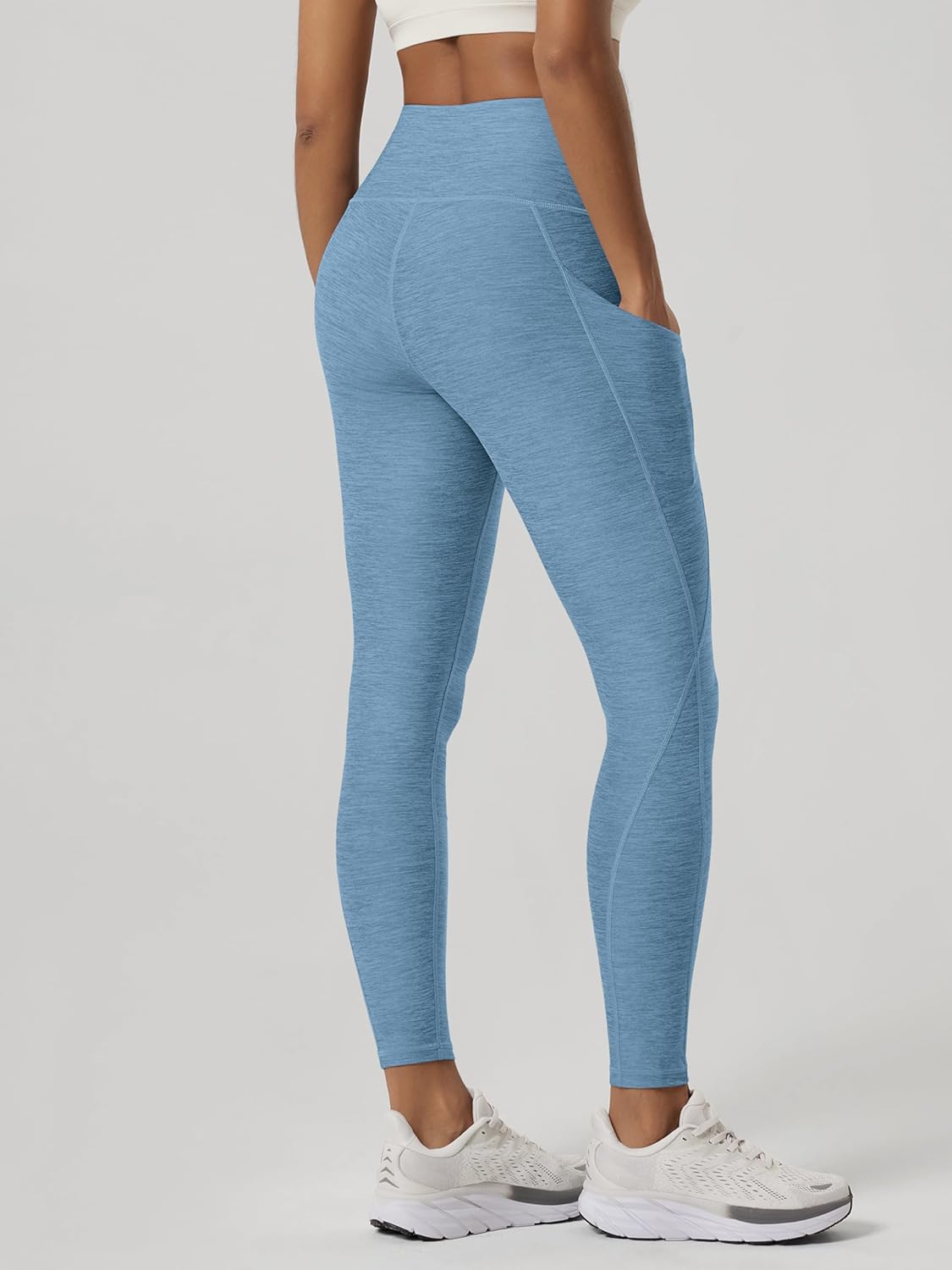 ODODOS Women's High Waisted Yoga Leggings with Pockets - Ultra Soft odSTRATUM Tech Performance Workout Running Yoga Pants - Image 3