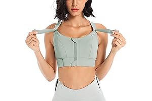 SheFit Ultimate Sports Bra: High-Impact Support, Front Zipper Convenience
