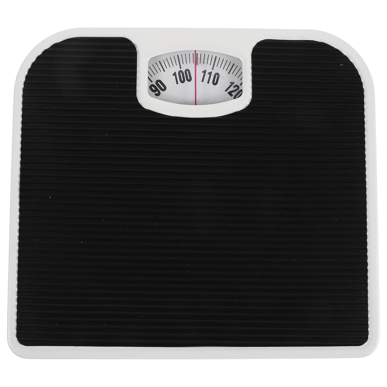 Operitacx Analog Bathroom Body Scale, Mechanical Weight Scale Monitor, 130kg/286lb, Anti-Skid Surface Extra Large Numbers for Weight Measurement Black