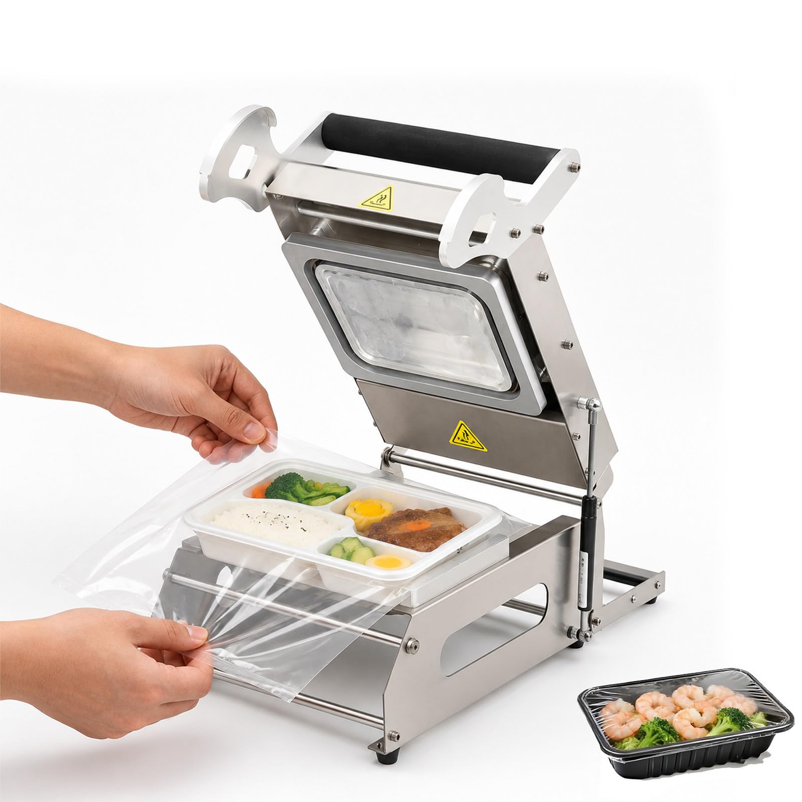 AETEREOS Manual Food Tray Sealer for Takeaway Boxes & Delis, Bag Sealer Heat Seal 200 * 140mm