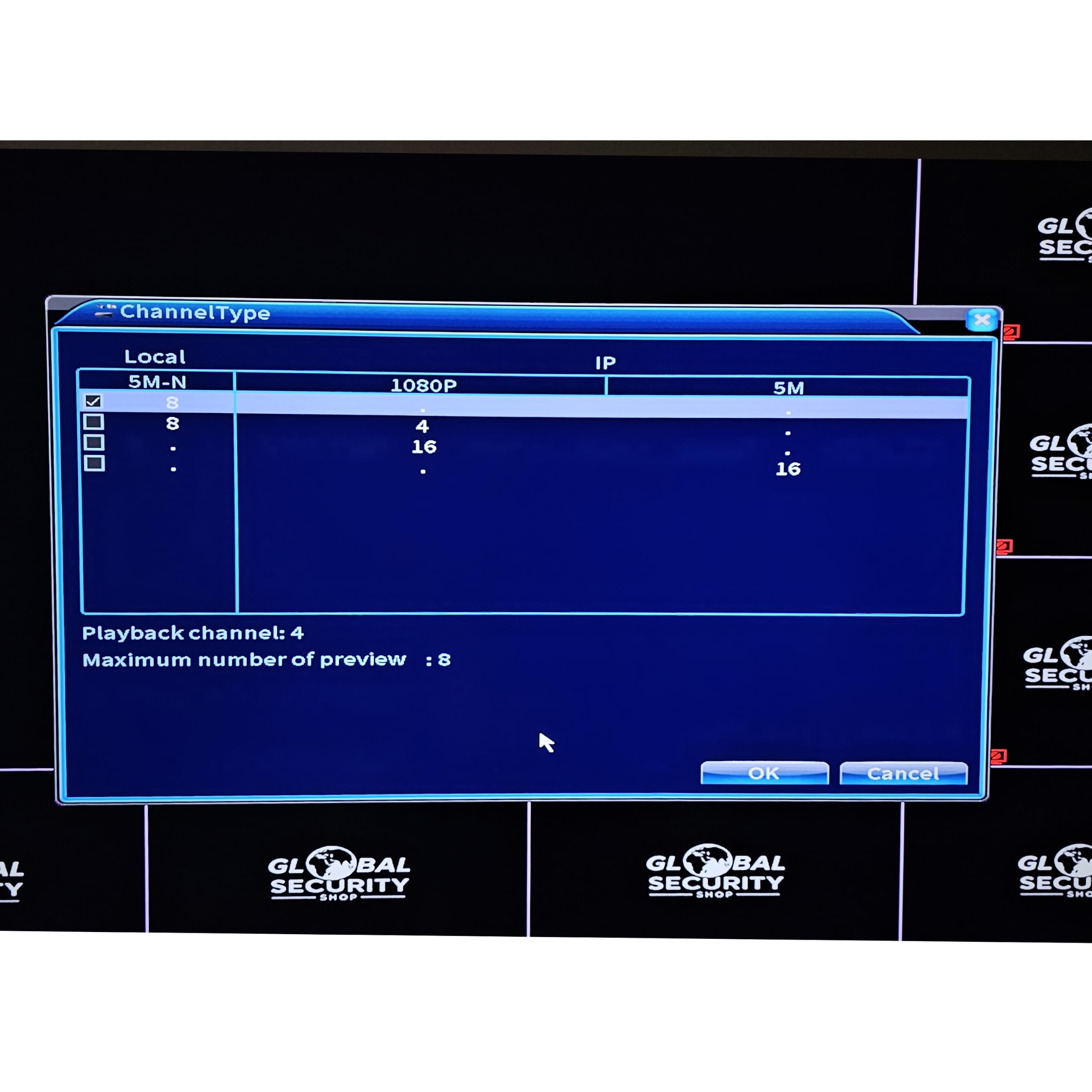 Videoüberwachungs-Set, 4 Kanäle, für den Außenbereich, 5 Megapixel, Lite GSS Pro, kabelgebundenes System BNC XVR Hybrid IA (Menschenerkennung), HDMI-Ausgang 2K, Audio auf Koaxial TVI (ohne Festplatte)