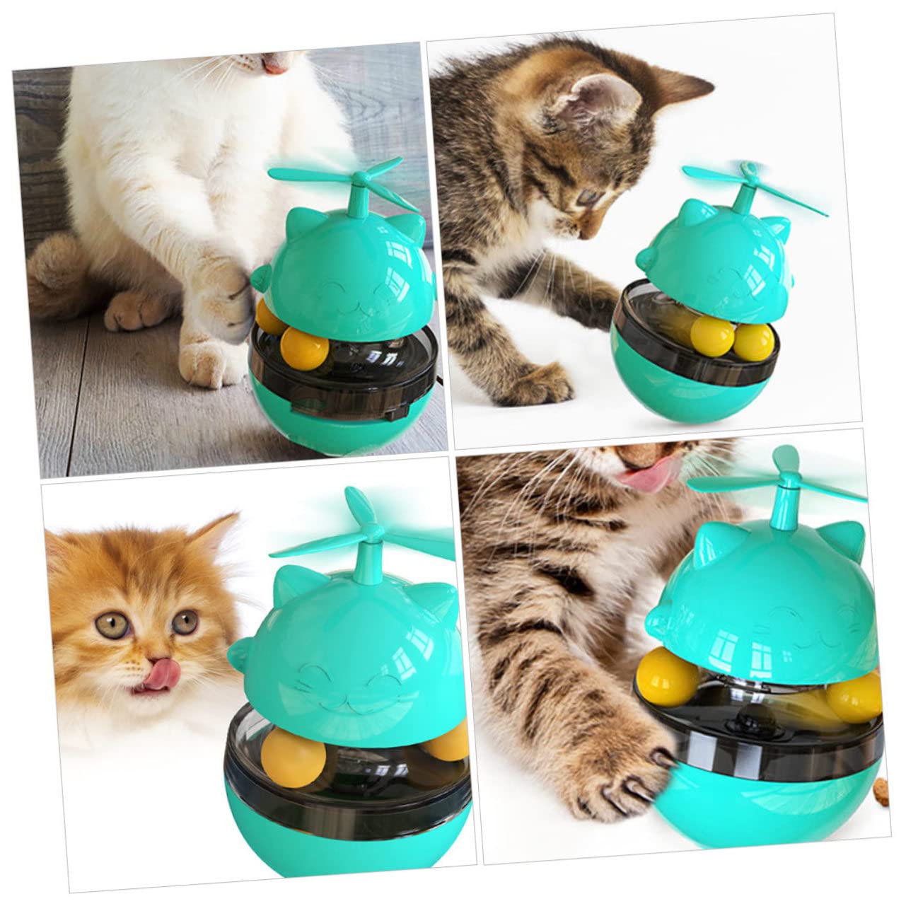 1stück Interaktives Katzenspielzeug Mit Futterleckage Katzenball Mit Drehmechanismus Spielzeug Futterverteilung Für Altersgruppen Für Drinnen Und Draußen