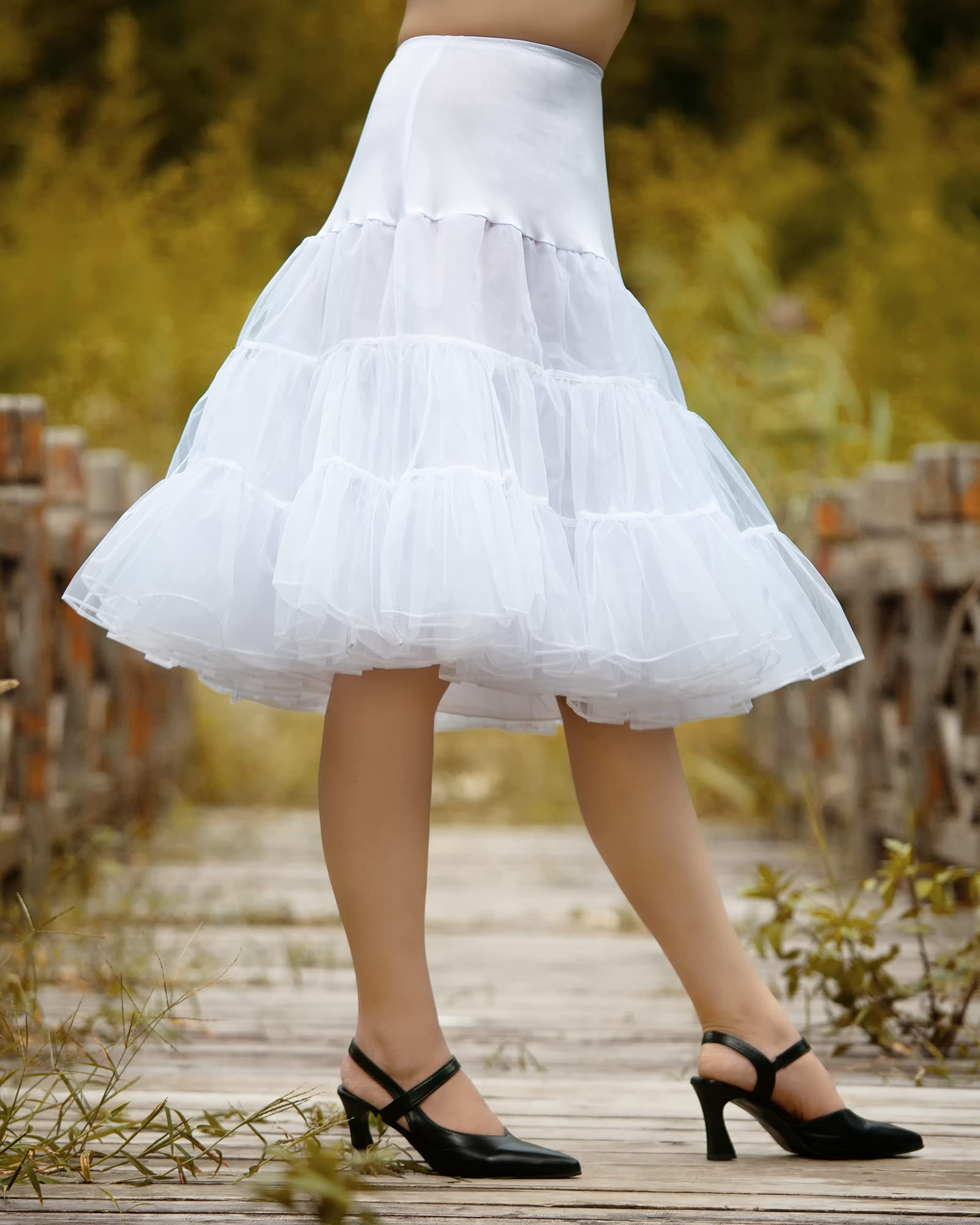 1950 Vintage Ginocchio Lunghezza Crinoline Sottogonne Per Le Donne Tulle gonne per sotto abiti 50s Abbigliamento