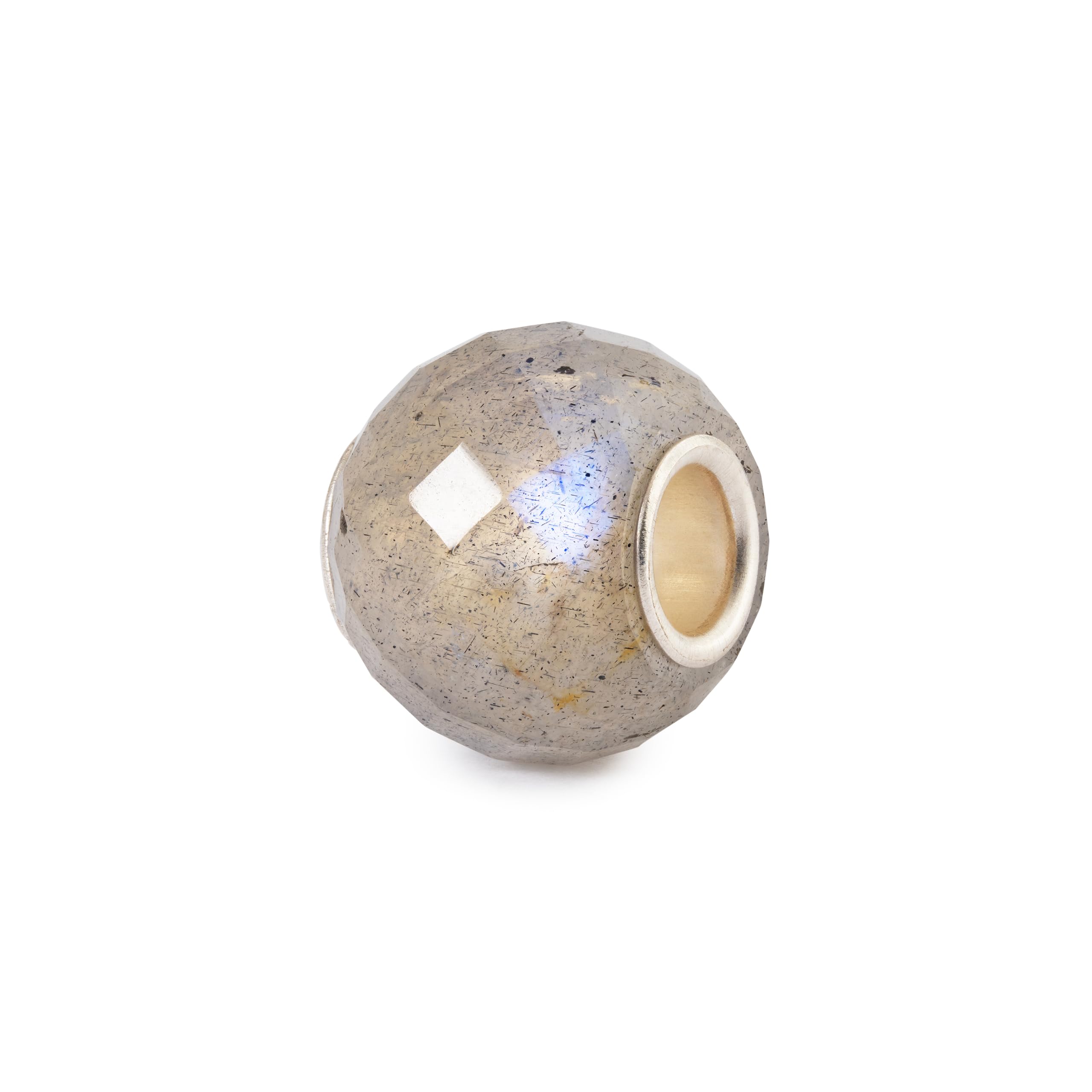 Cuentas redondas de labradorita Trollbeads abalorios de piedra natural gris 5