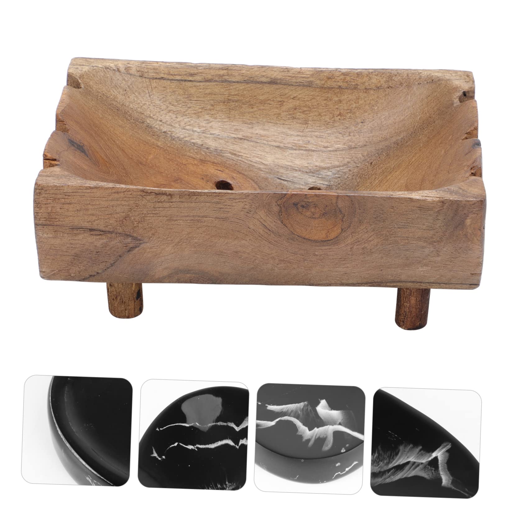 Jabonera de Madera para Baño, Contenedor de Almacenamiento con Drenaje, y Agradable, Previene Humedad y Malos Olores