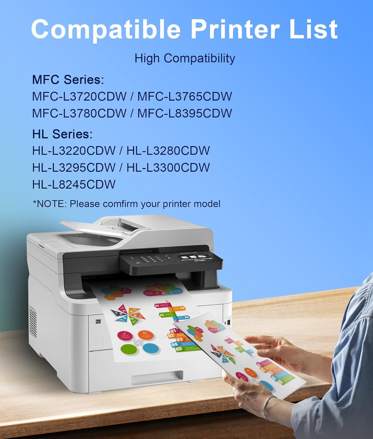 TN229XL Black Toner Cartridge Compatible Replacement for Brother TN229 TN229XL Toner Work for Brother MFC-L3780CDW HL-L3220CDW MFC-L3720CDW HL-L3280CDW MFC-L3765CDW Printer