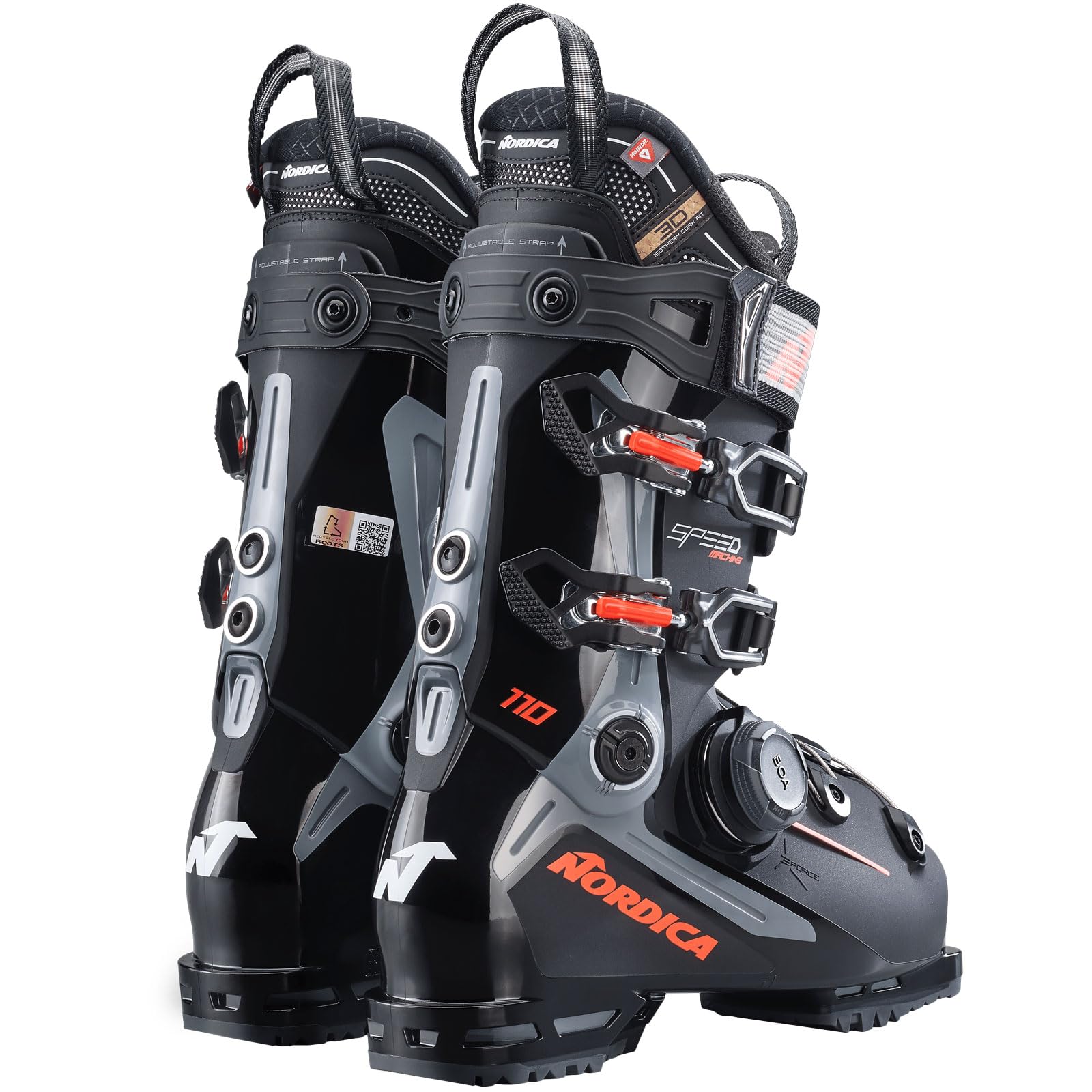 Nordica Men's Speedmachine 3 BOA 110 Ski Boots - High-Performance Durable Lightweight All-Mountain Ski Boots with BOA Fit System & Gripwalk Soles Ski Boots, 25.5