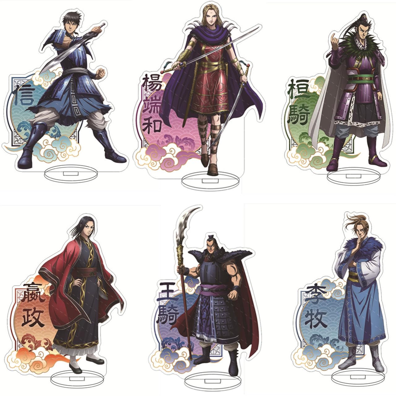 キングダム　フィギュア　セット　信　羌瘣　嬴政　河了貂 キングダム フィギュア セット 信 羌瘣 桓騎 嬴政 河了貂