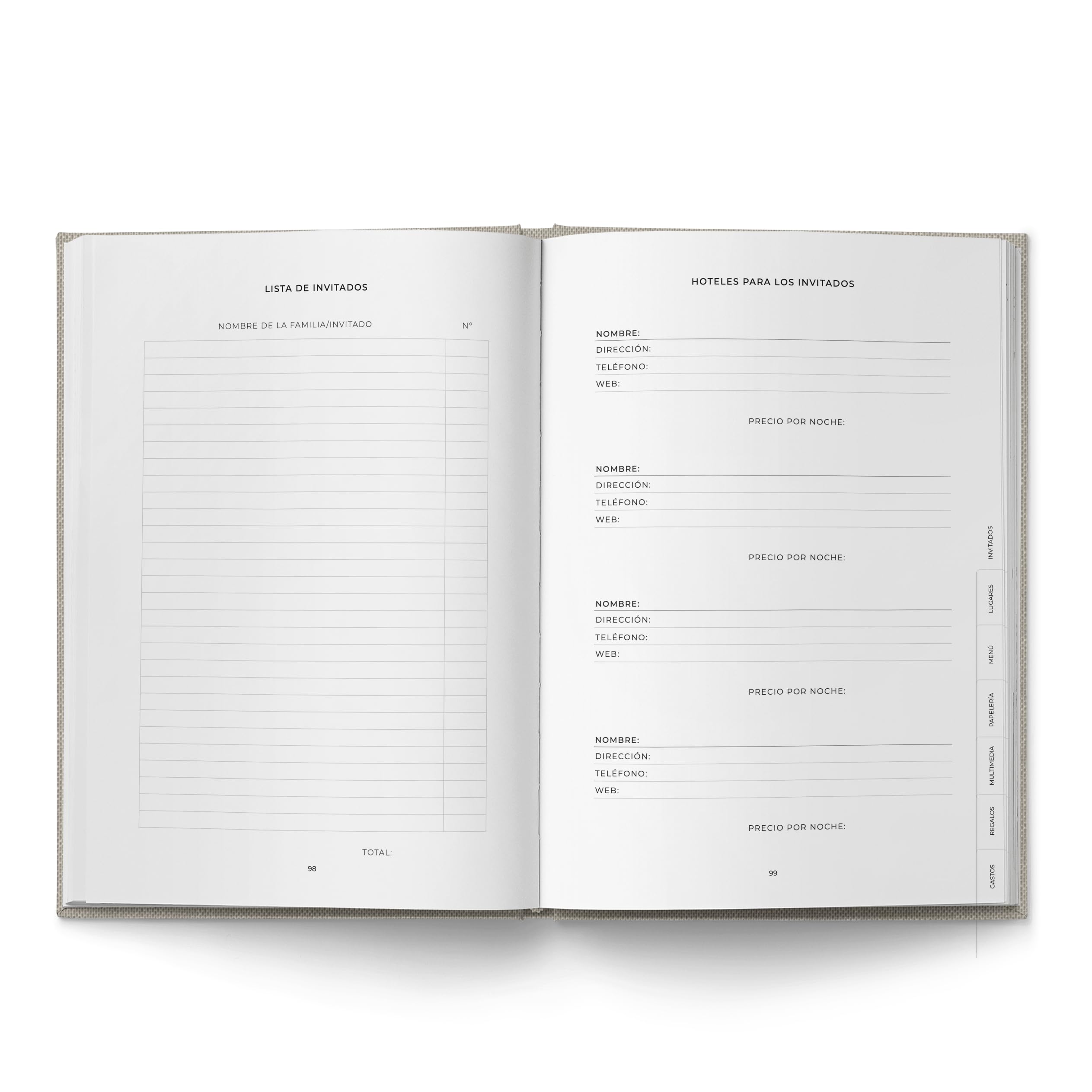 Agenda de Boda “Sí, Quiero” | Wedding Planner con 12 pestañas | Check-lists novia, novio, invitados, presupuesto y proveedores | Cronograma 12 meses | 184 pág. papel premium 120 g
