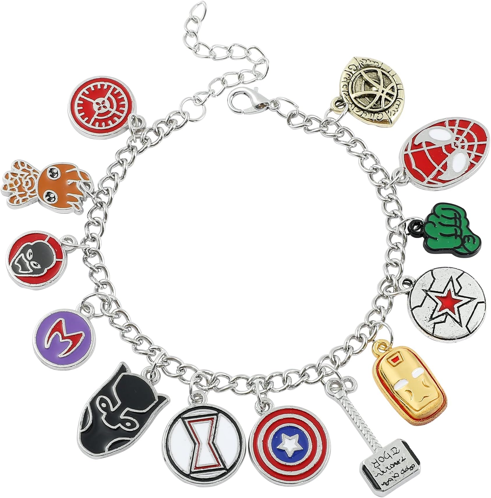 Anime Cartoon Movie Charm Series Bracelets for Women Men Teens DIY Enamel Pendants Crystals Bracelets Gifts for Friends Family