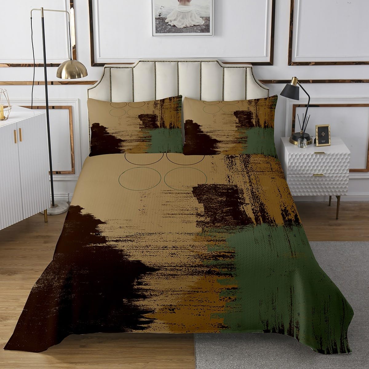 Homemissing Kids Vintage Abstracte Sprei Bruin Rommelig Roest Coverlet