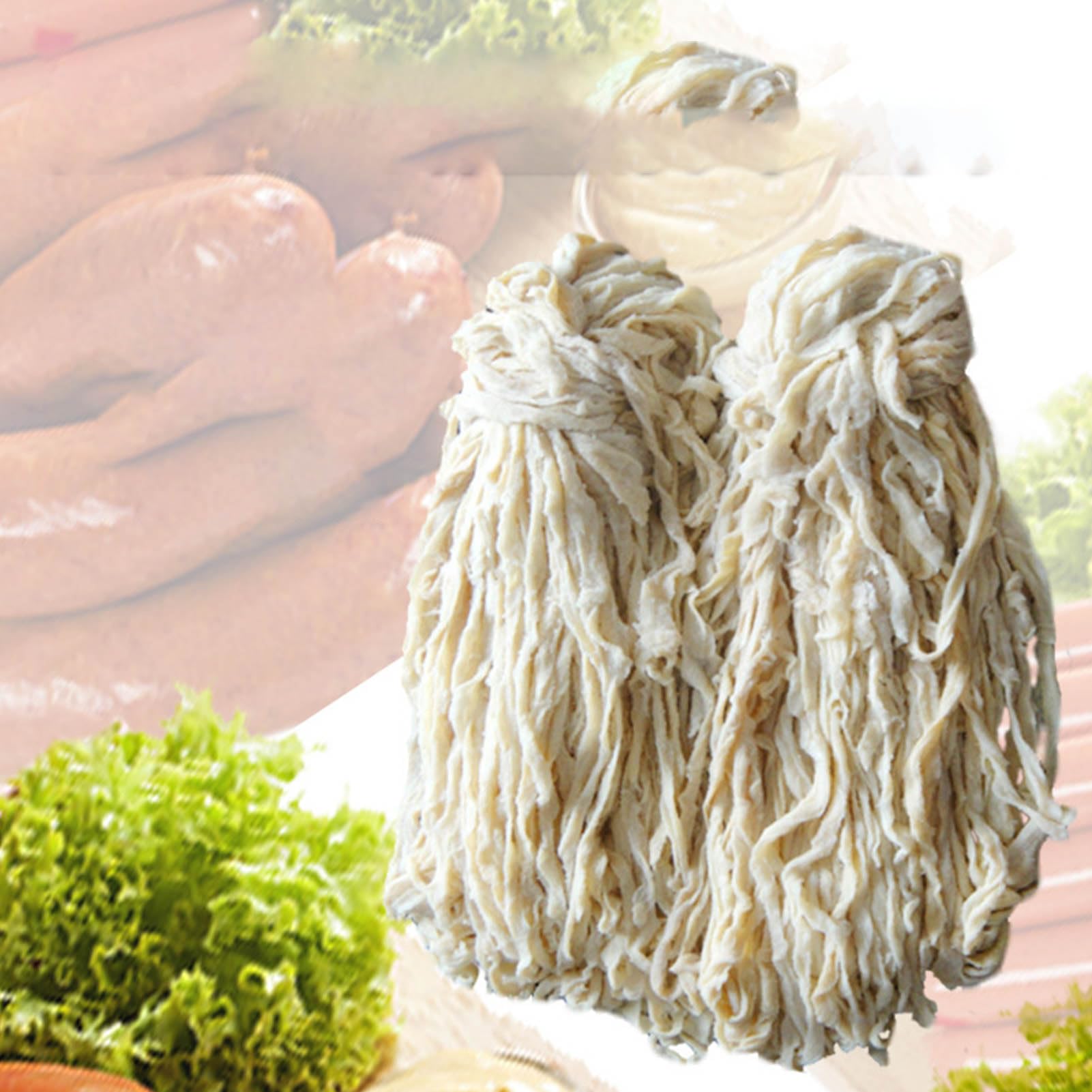 Involucro per Salsiccia Lunghezza 90 M Involucro di Maiale Salato Strumento per L'imballaggio di Salsicce Bianche Gialle per Involucro di Maiale Salato Domestico