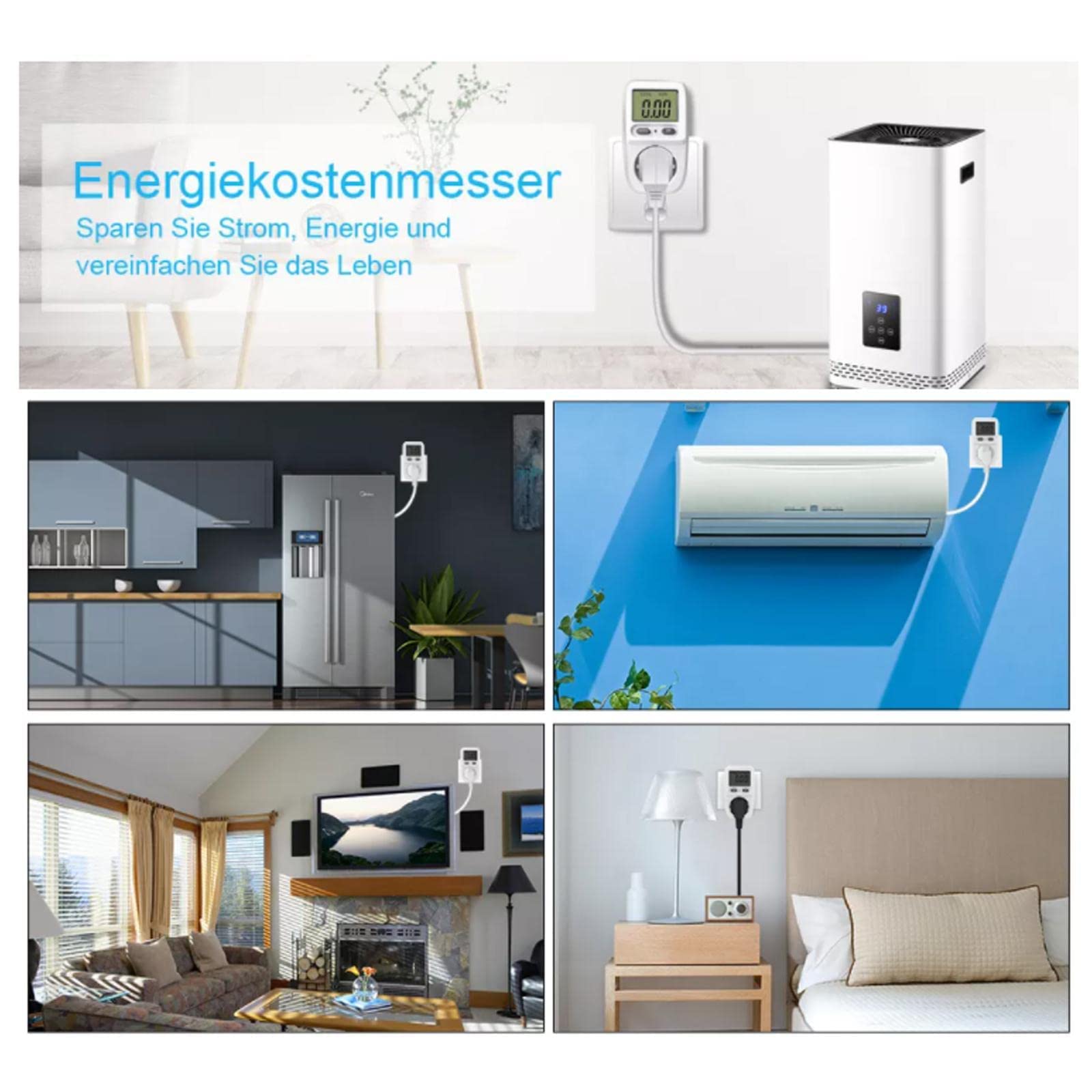 Dienmern 1 misuratore di costi energetici, misuratore di potenza, contatore per presa elettrica