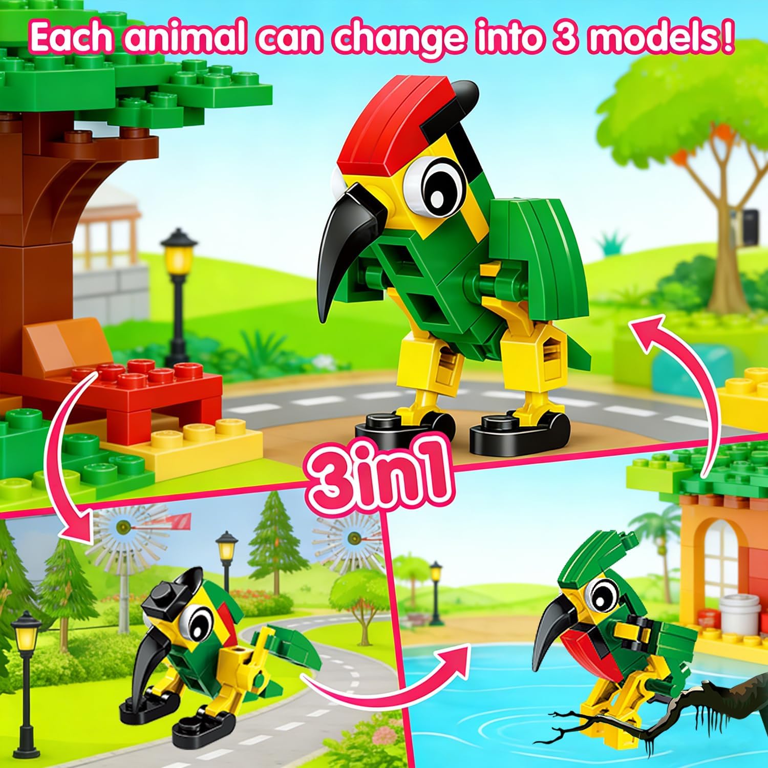 Party Favors for Kids, 20PCS Surprise Mystery Eggs with Animal Building Blocks, Goodie Bag Stuffers, Classroom Prizes Bulk Toys Birthday Gifts for Boys Girls, Treasure Box Toys, Pinata Stuffers