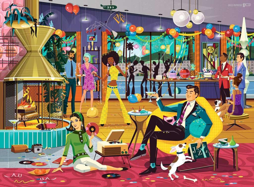 Ravensburger Jazzy! 500 Piece Fabulous and Groovy Jigsaw Puzzle | Unique Piece Design | Softclick Technology | Ideal Gift for Puzzle Enthusiasts