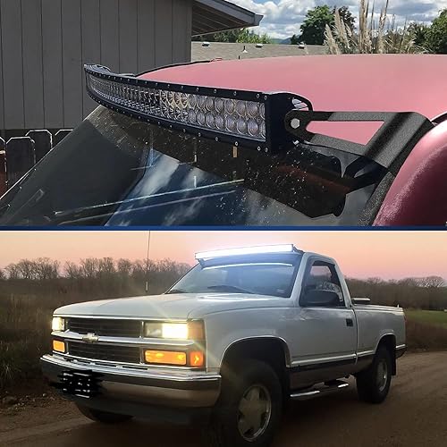 Vista 53 de Nilight - Juego de barra LED para inundación de punto curvo