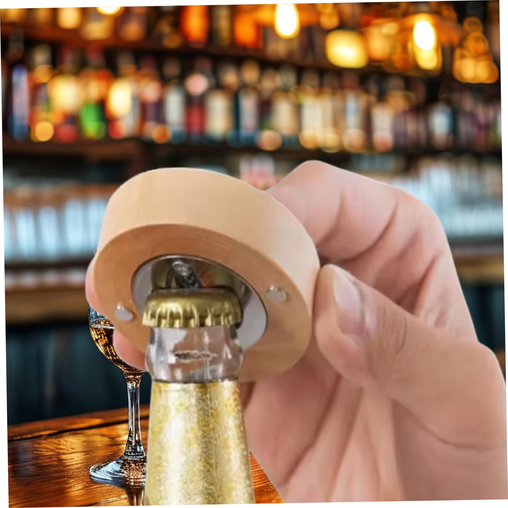 Abrebotellas magnético para nevera, 40 piezas, abridor de botellas redondo de madera, imán, herramienta de apertura de cerveza que ahorra espacio para bar, club, hogar, magnético