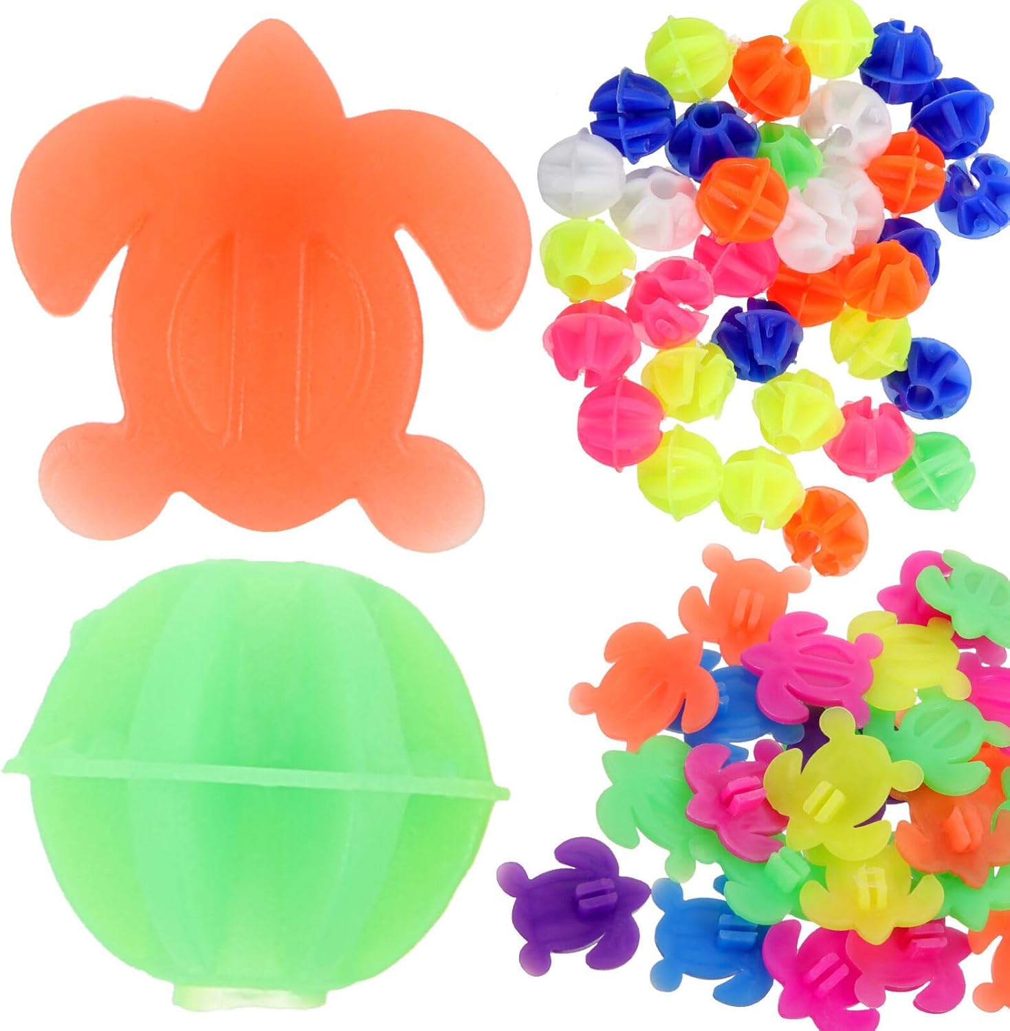 Sosoport Bike Spoke Decorations,Bicycle Spokes,Bike Beads 61pcs Bike Wheel Spokes Sea Turtles Colorful Bicycle Spokes Decorations Wheel Spokes Bead Plastic Clip Spoke Bead Stickers