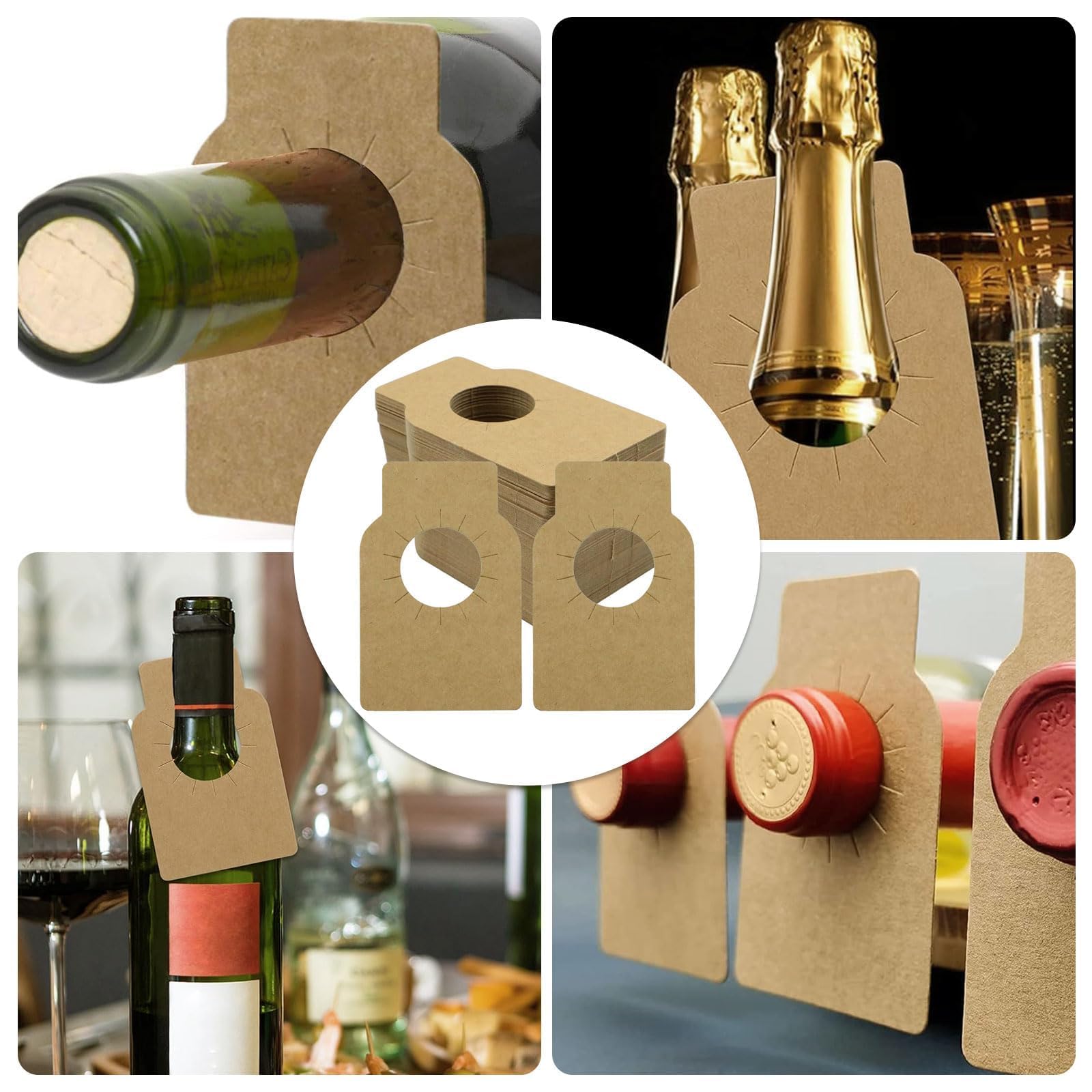 NIYATA 100 etichette per bottiglie di vino,etichette per cantina, 5,7 x 8,9 cm, etichetta vergine riutilizzabile, per contrassegnare l'annata, tipo di vino