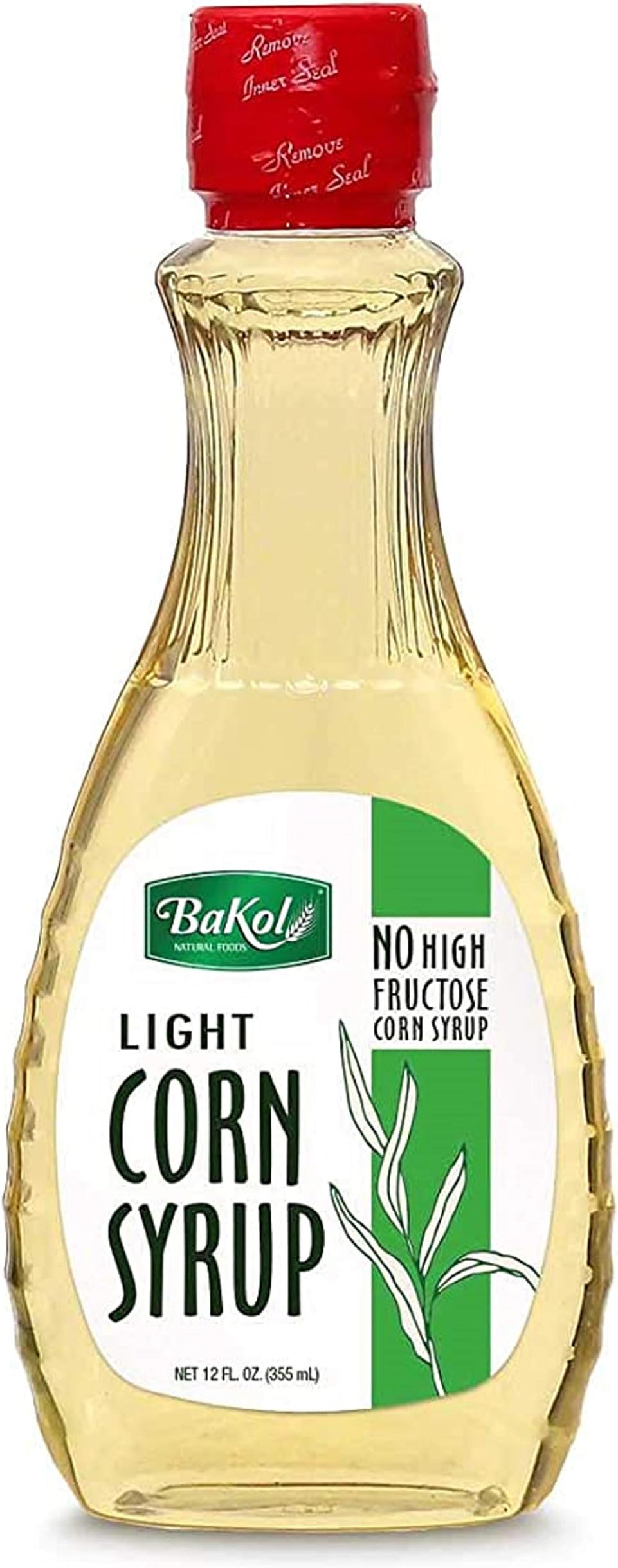 Bakol Light Corn Syrup, 12 FL Oz (355 mL) - Multi-Purpose Simple Syrup for Pancake, Barbecue, Ham, Baked Vegetables, Fruits, and More - No High Fructose Corn Syrup for Candy, Kosher Certified