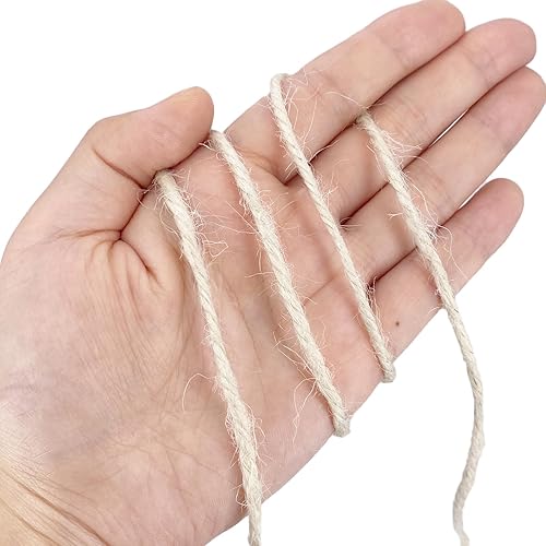 Miniatura 5 de Leecogo - Cuerda de yute blanco de 2.5mm, 100 metros, cuerda de jardín resistente para plantas, manualidades y proyectos decorativos