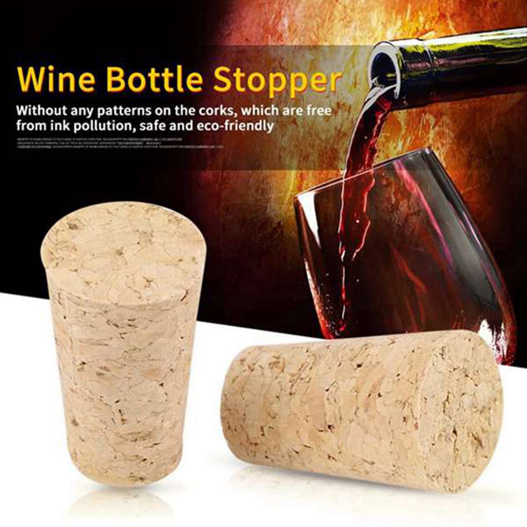 500 Unidades Corchos de Vino Cónico Corchos de Madera Reutilizables Sello Portátil Tapón de Vino Tapón para de Vino para de Vino