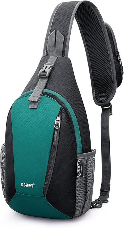 Mochila tiracolo com RFID, mochila tiracolo pequena no peito, masculina, feminina, caminhada ao ar livre em oferta na Shopee