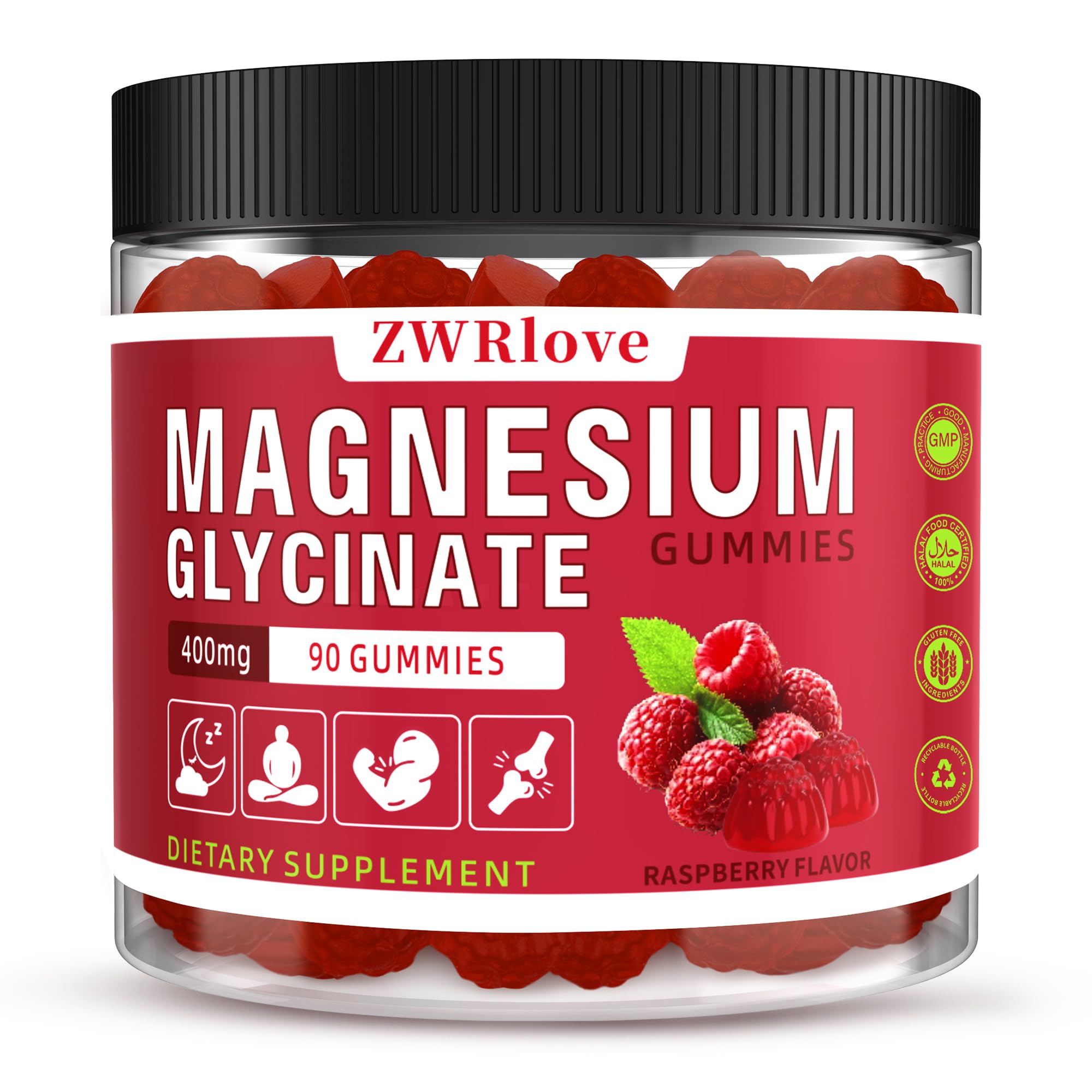 Magnesium Glycinate Gummies 400mg with Zinc, Sugar Free Chewable, 90 Count — Amazon image 9