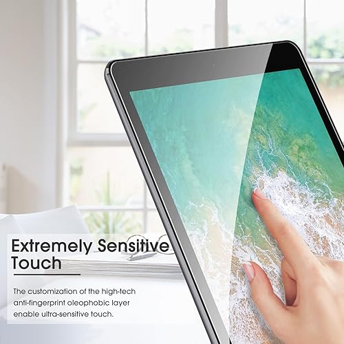 Miniatura 7 de OMOTON Paquete de 3 protectores de pantalla para iPad de 6 y 5 generación, protector de pantalla de vidrio templado compatible con Apple iPad Pro