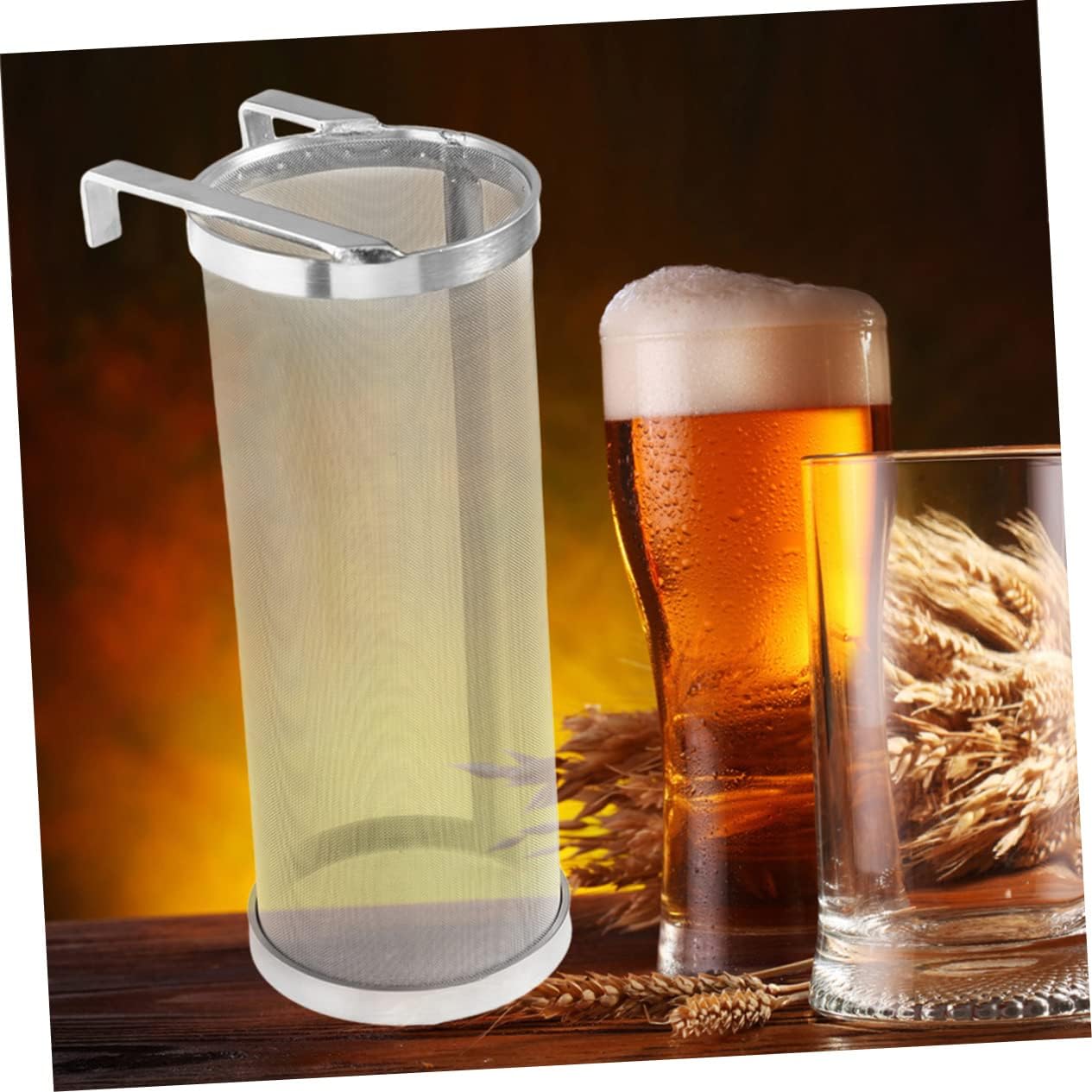 Stainless Steel Strainer Tool for Brewing Filter for Beer and Mesh Design for Efficient Liquid Filtration and