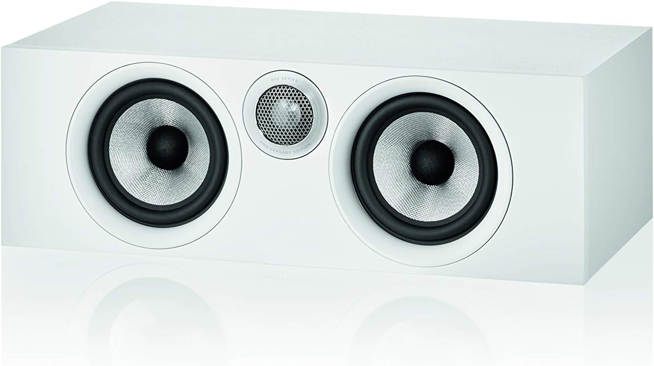 Bowers & Wilkins 600 Series HTM6 S2 Anniversary Edition Matte White Center Channel Loudspeaker System (Each)