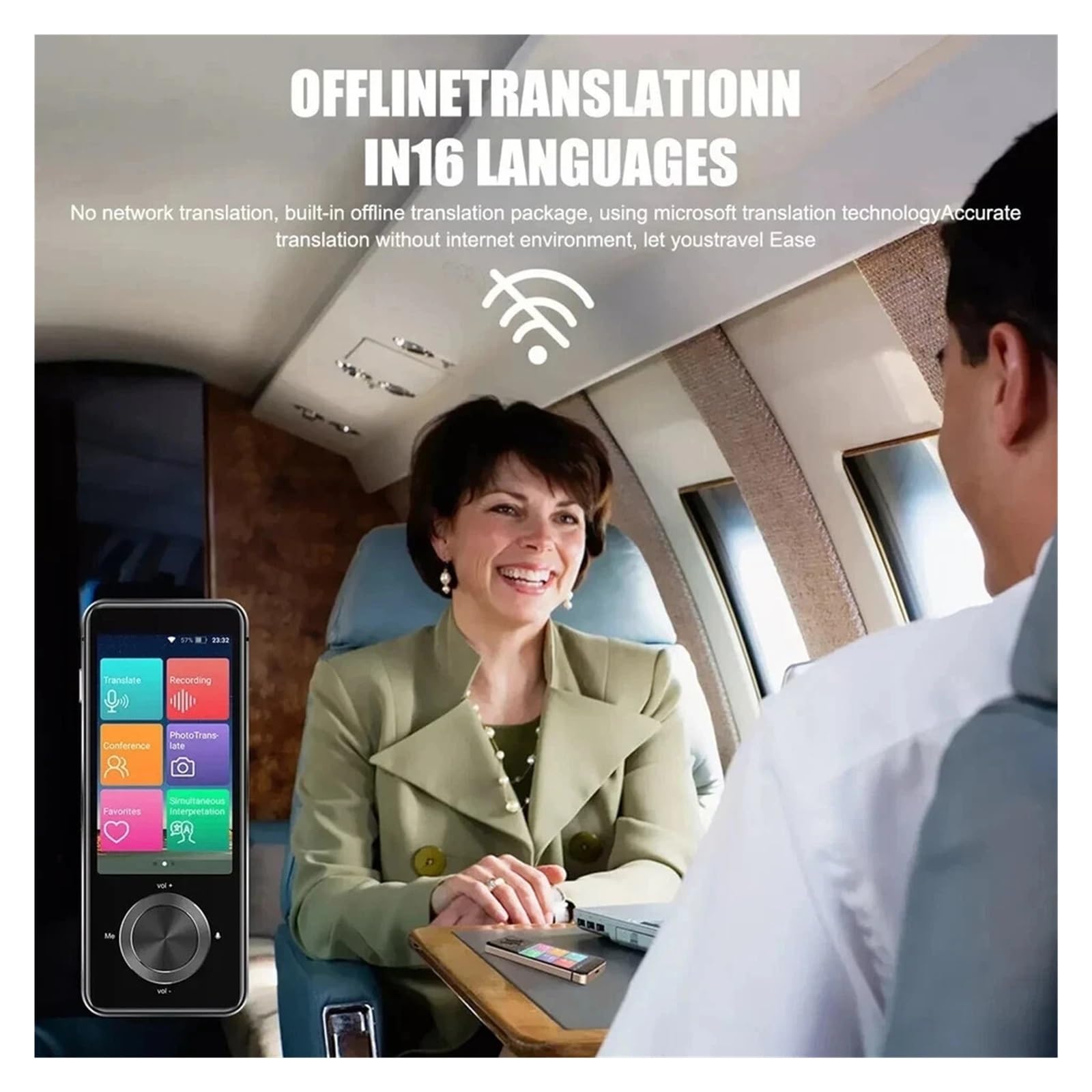 Dispositivo traductor de Idiomas | Traductor de 107 idiomas con traducción de voz y texto en tiempo real