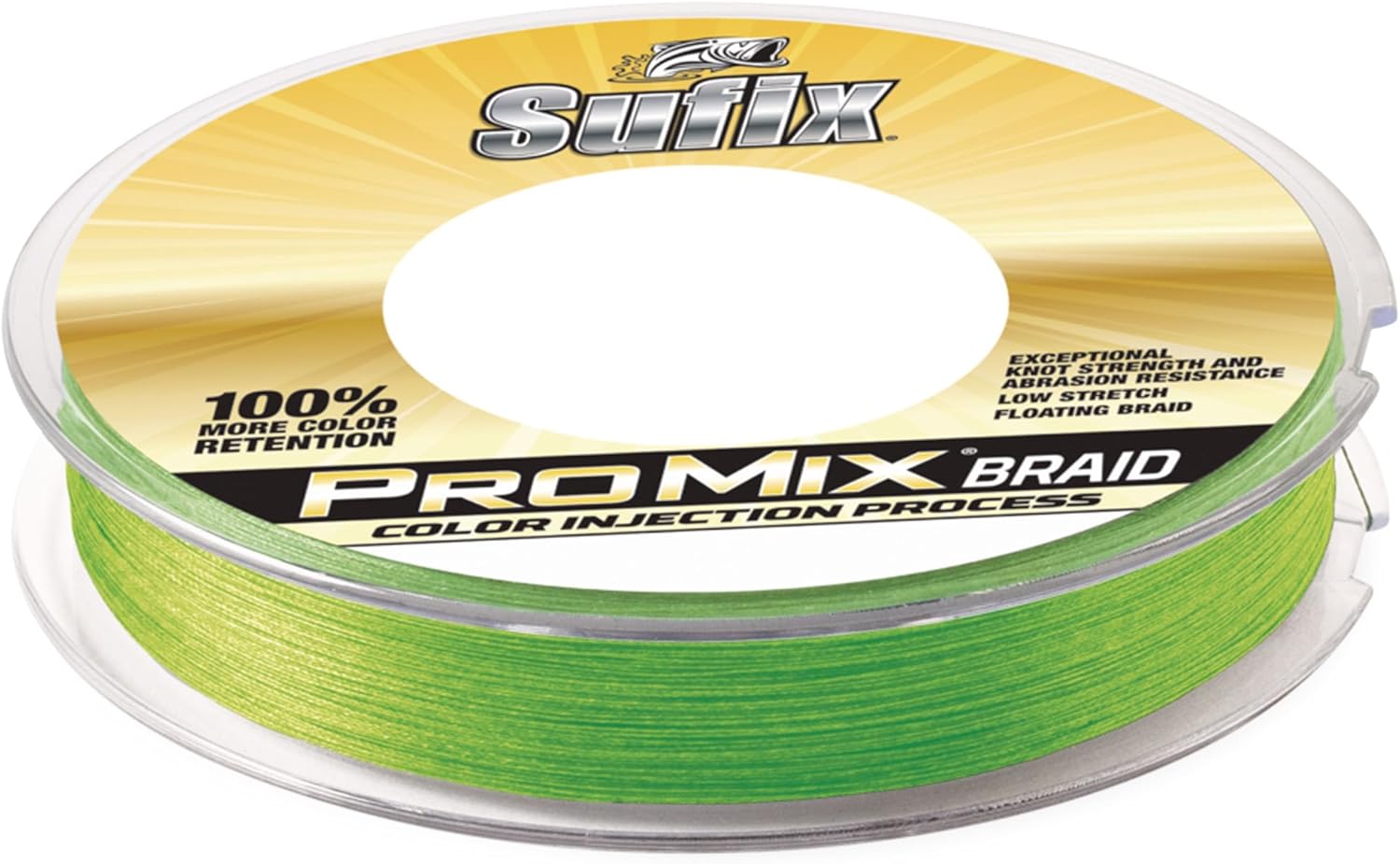 Sufix Promix Braid Fishing Line, 150 Yds. - Neon Lime