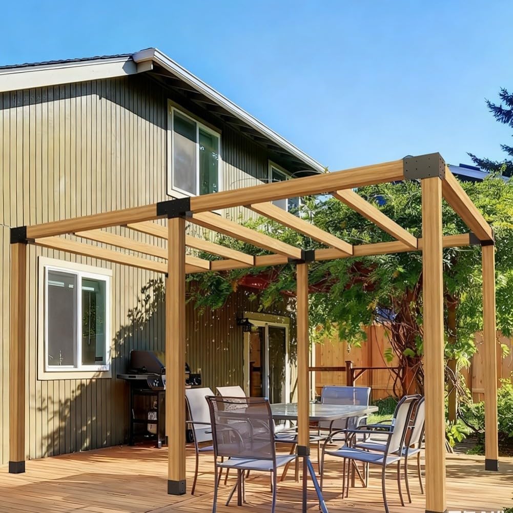 Concealed Joist Hangers for Wood Construction Featuring Steel Brackets for Beam Support in Fence, Shelf, Swing Set, and Stair Applications