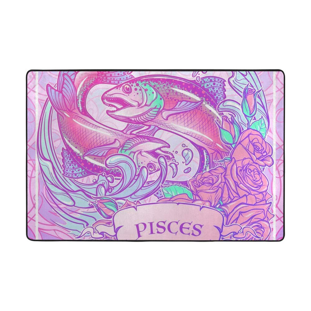 Tapis poisson r&ecirc;v&eacute; rose pastel Ruchen pour prot&eacute;ger les pieds du sol froid du salon