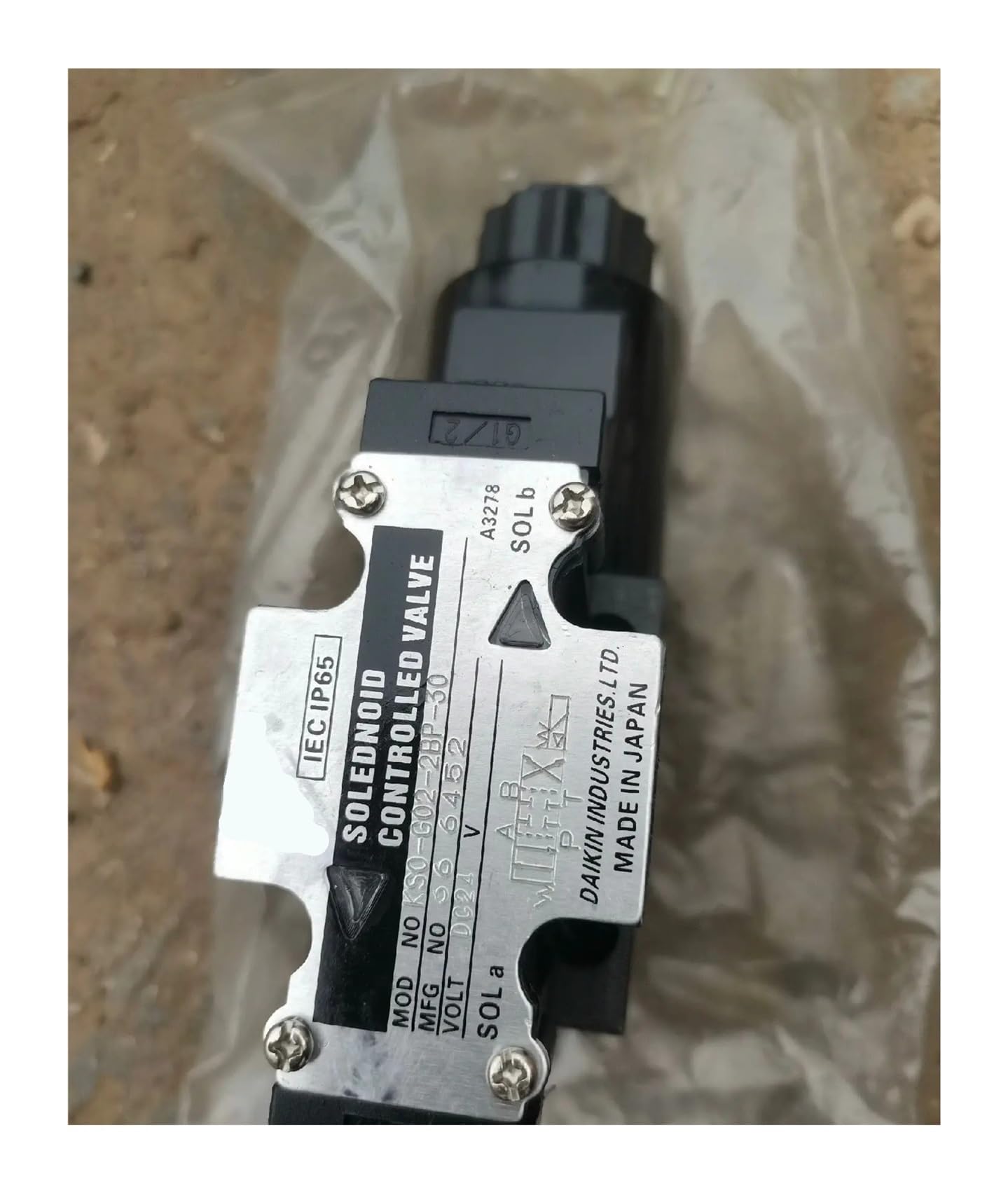 Vanne hydraulique à commande solénoïde KSO-G02-20BA-30-N directionnelle