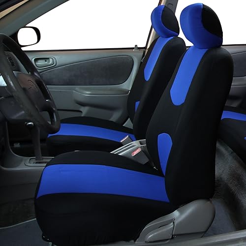 Miniatura 2 de Fundas para asiento FH GROUP FH-FB050102 planas, para la mayoría de los autos, camiones, furgonetas o camionetas, azul, (Blue-FH2033)