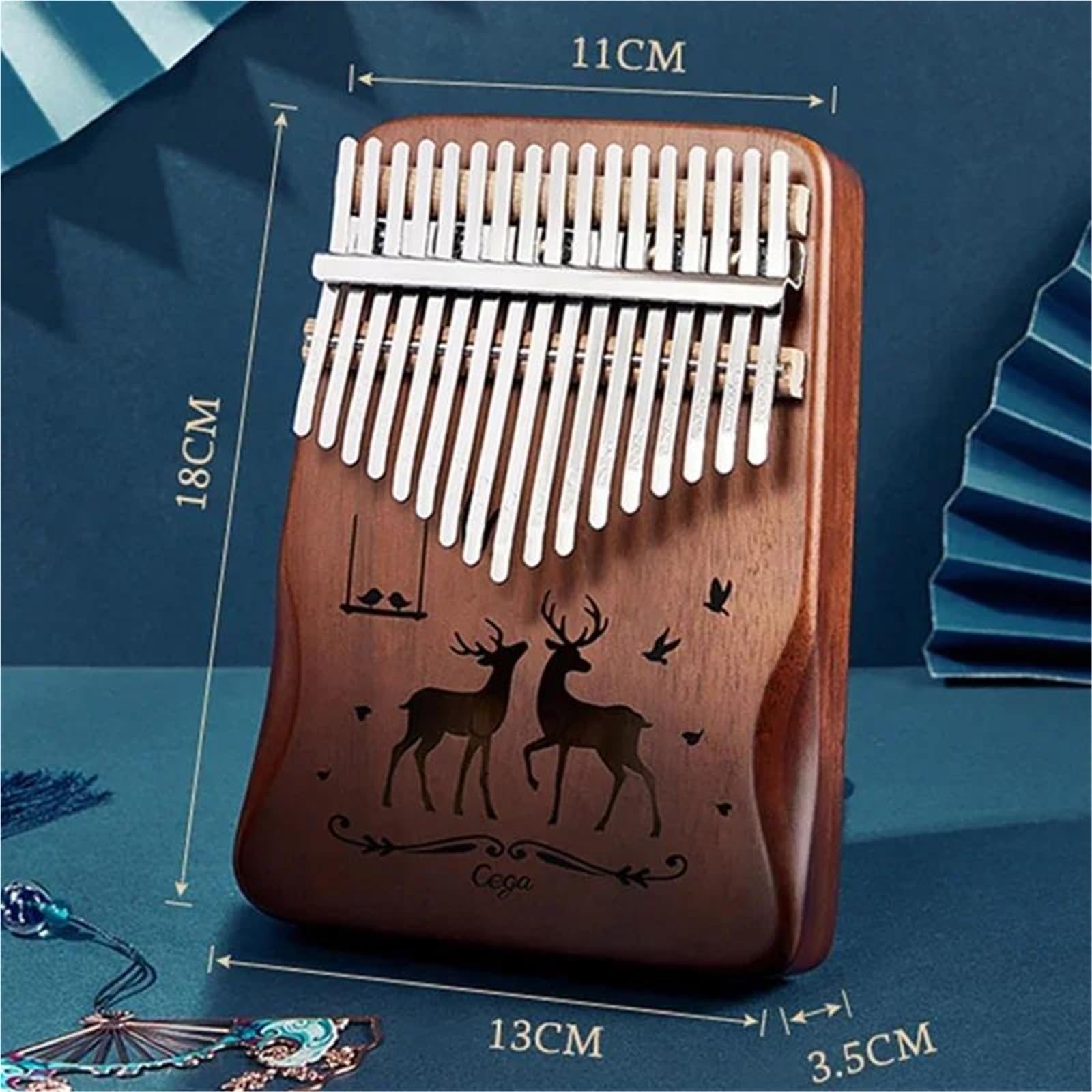 Kalimba Kalimba Przenośny Instrument 17 Klawiszy Z Drewna Bukowego(N)