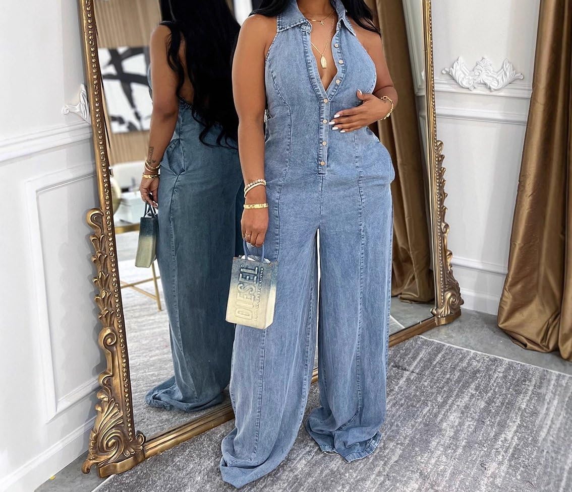 Tute in Denim da Donna, Tute Corte, Tute Intere, Salopette, Completi