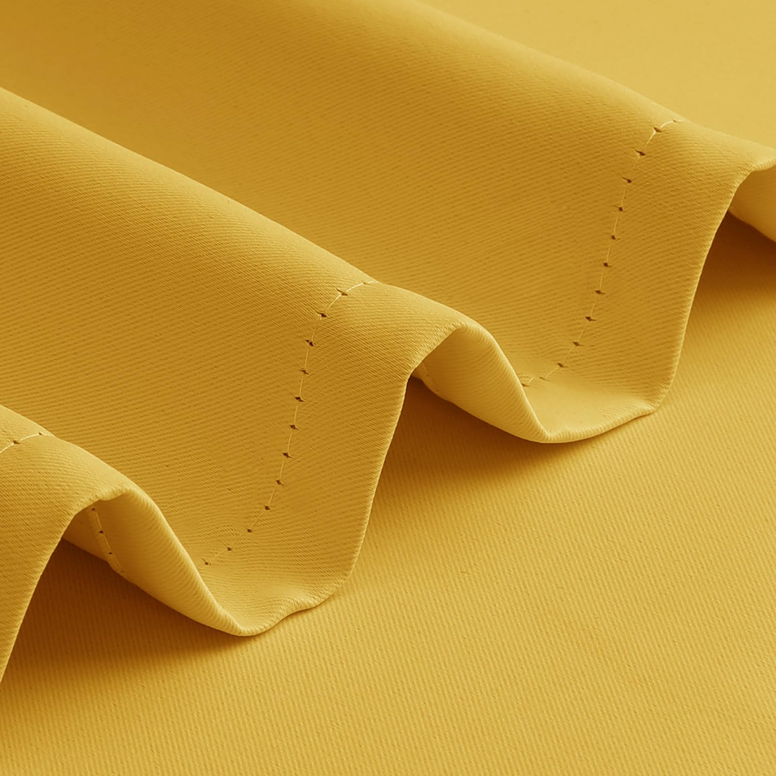 Rideau Thermique Jaune Moutarde Rideaux occultants, Rideaux occultants pour Porte d’entrée Rideaux pour Chambre à Coucher 210 cm de Long, Rideau Thermique Protection Contre Le Froid 210 cm de