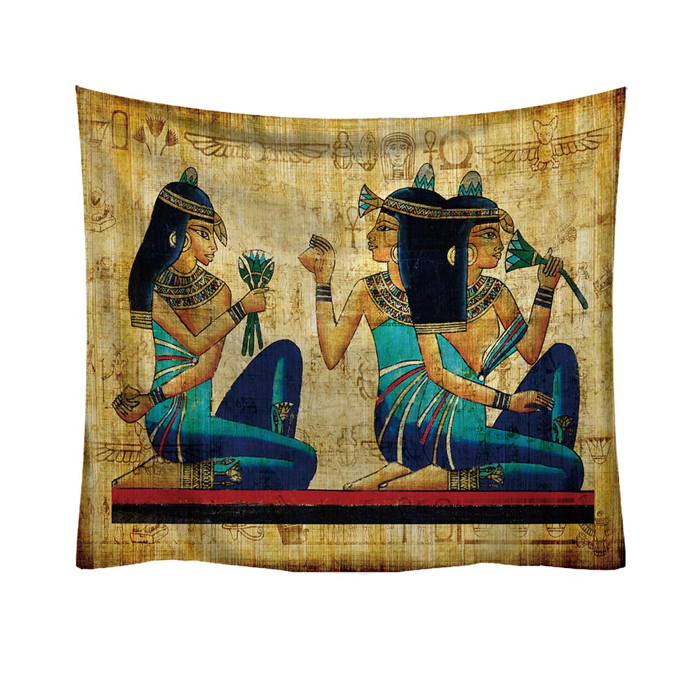 Amazon.co.jp: タペストリー 壁掛け 古代エジプトの壁画 天秤で取引