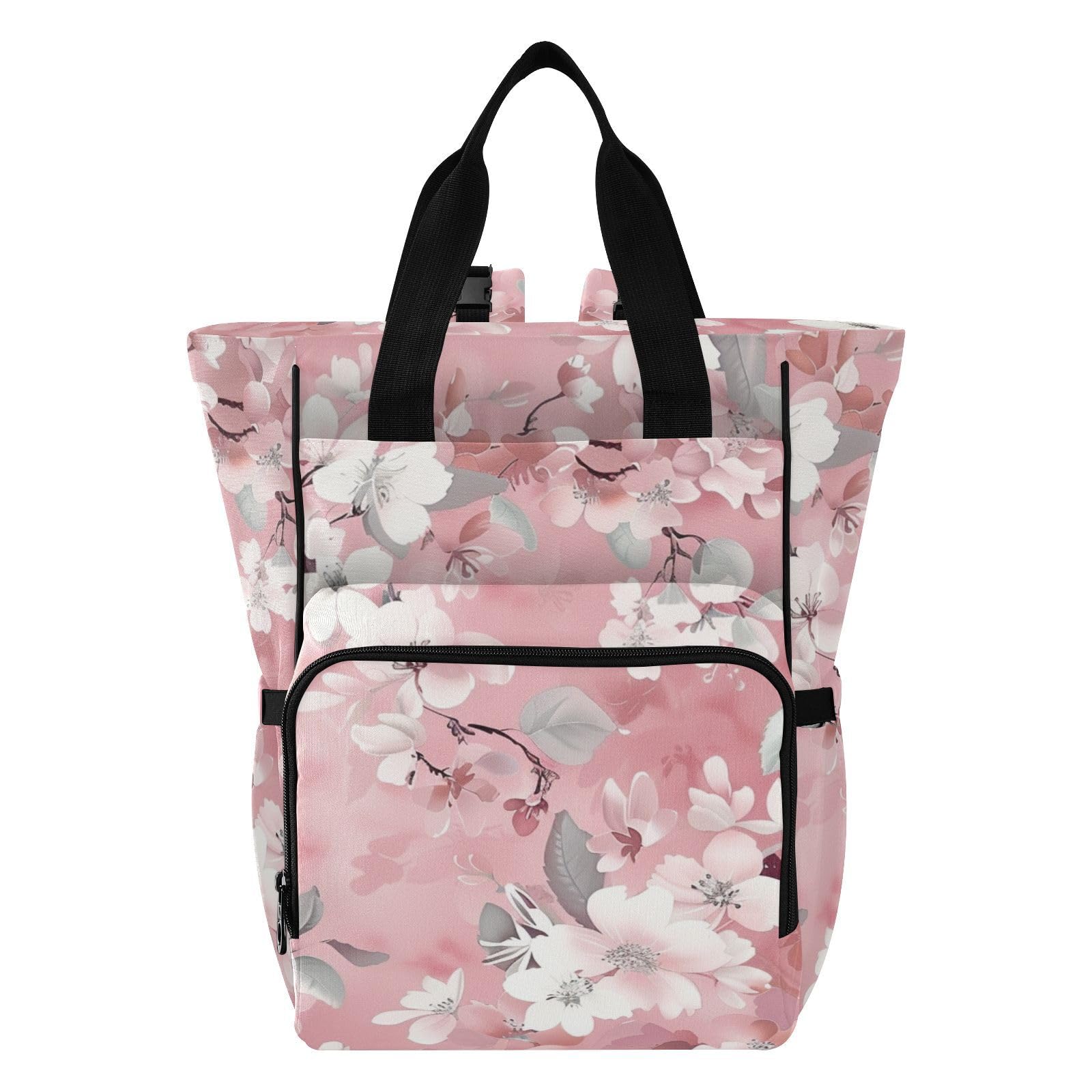 Mochila para pañales para mamás y papás, color rosa pálido puro