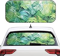 Vista 16 de Biyejit Parasol para ventana trasera de coche de vaca blanca y negra con ventosa, accesorios de automóvil con estampado de vaca, bloqueador solar
