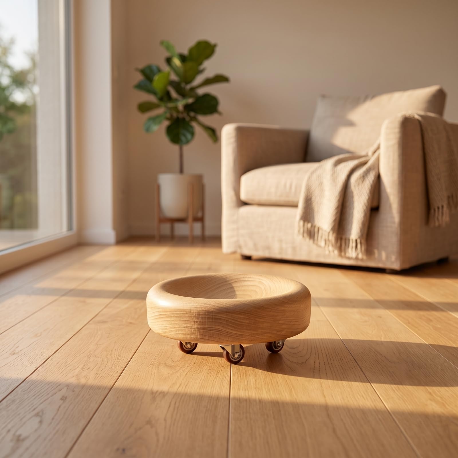Pedana Scorrevole con Ruote Basso Profilo Balance Board in Legno Robusto Tavoletta Propriocettiva per Fisioterapisti