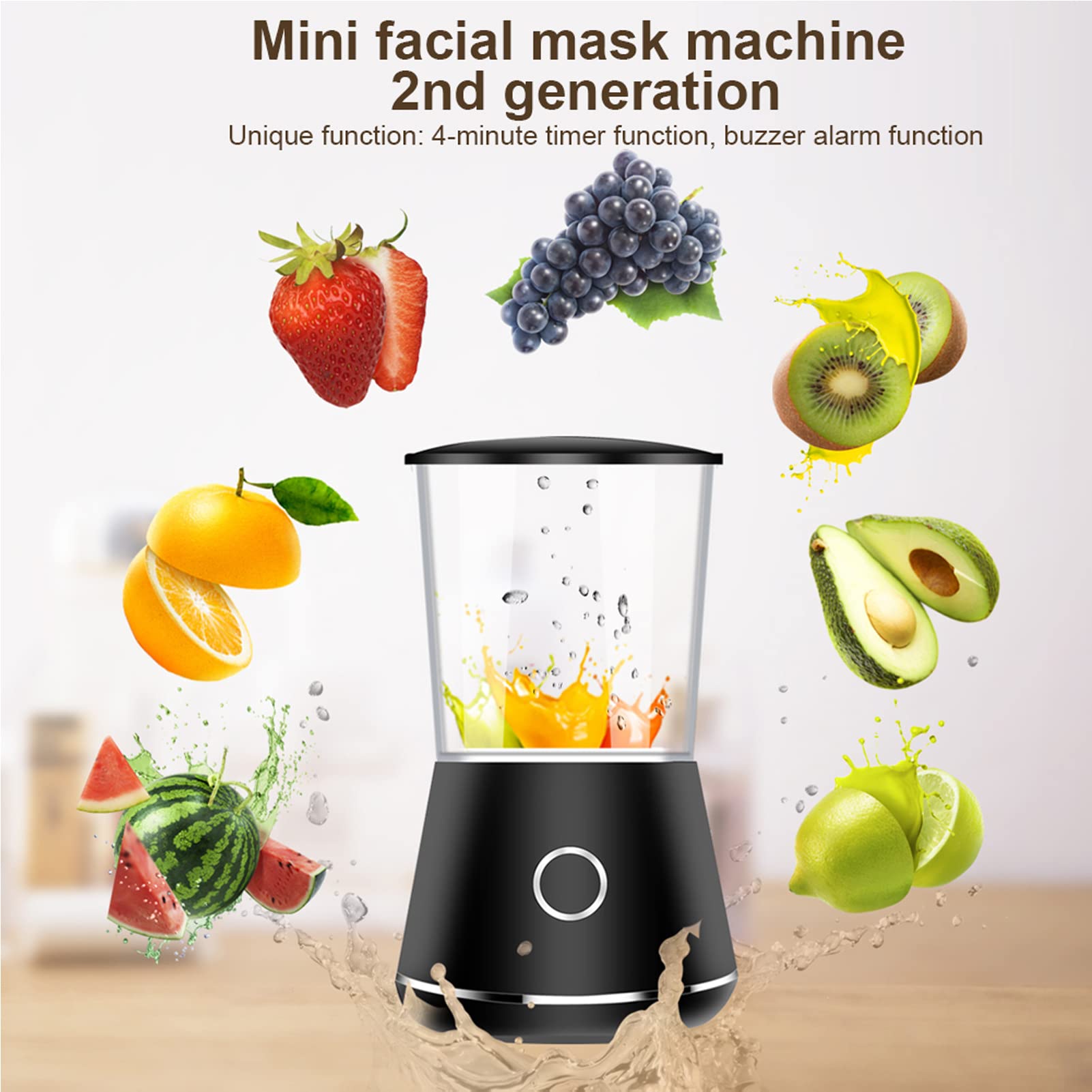 Maquina para Hacer Mascarillas Faciales, mascarilla de frutas y verduras naturales DIY SPA Tratamiento para el cuidado de la piel de los ojos, máquina de mascarilla con molde de mascarilla